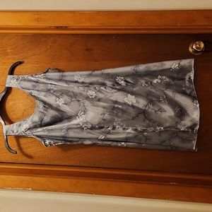 Satin floral print sundress